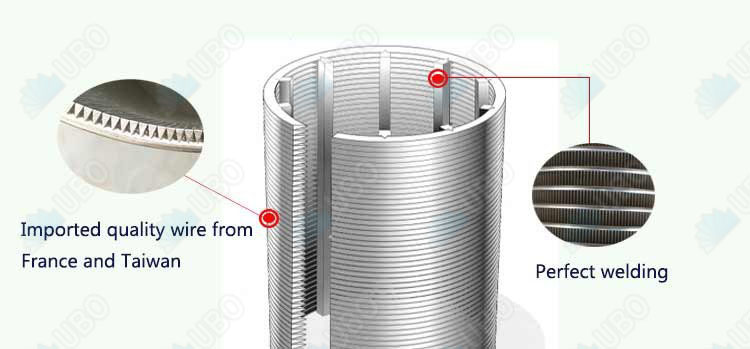 wedge loop wire screen tube for industry filtration