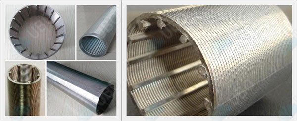 Stainless steel Wedge Wire water well screen cylinders