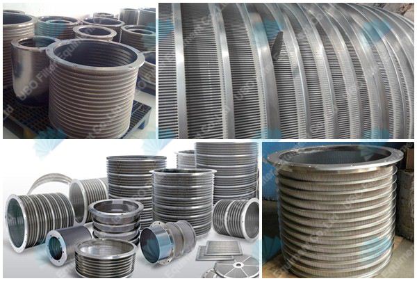 Stainless steel  v shap wire screen basket for paper mills