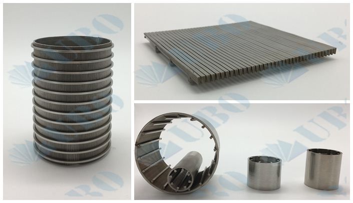 The stainless steel trapezoid wire screen element usage in water treatment industry