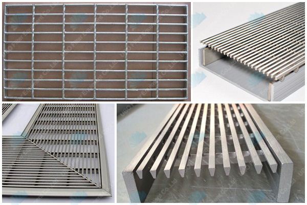 stainless steel pool trench drain wedge wire floor grating