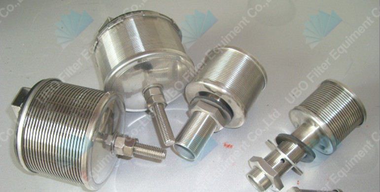 Wedge wire water filter nozzle