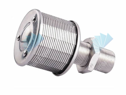 Water slot well screen filter nozzle for liquid filtration