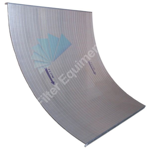 Wedge wire parabolic filter for aquaculture
