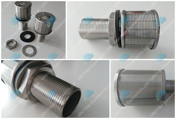 Wedge wire water treatment sand filter nozzle