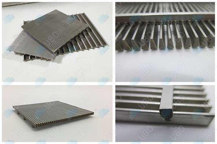 Flat stainless steel profile wire wedge screen panels