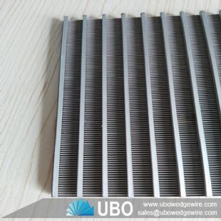 Wedge v wire screen panel for filtration