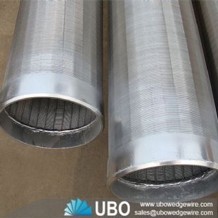 Wedge vee wire slotted pipe screens for oil industry