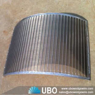 Wedge vee wire parabolic sieve bend screen panel for waste water equipment
