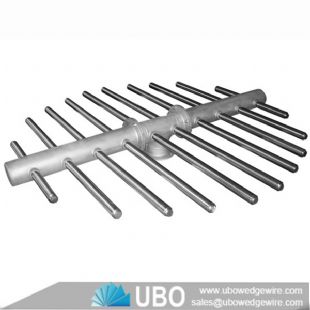 stainless steel wedge wire air sparge header assemblies