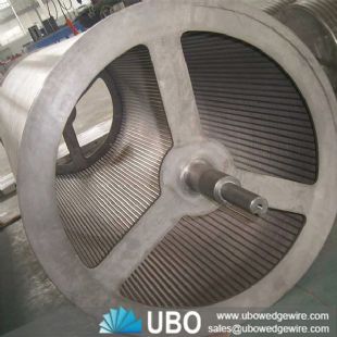 Wedge wire centrifugal screen for water softener